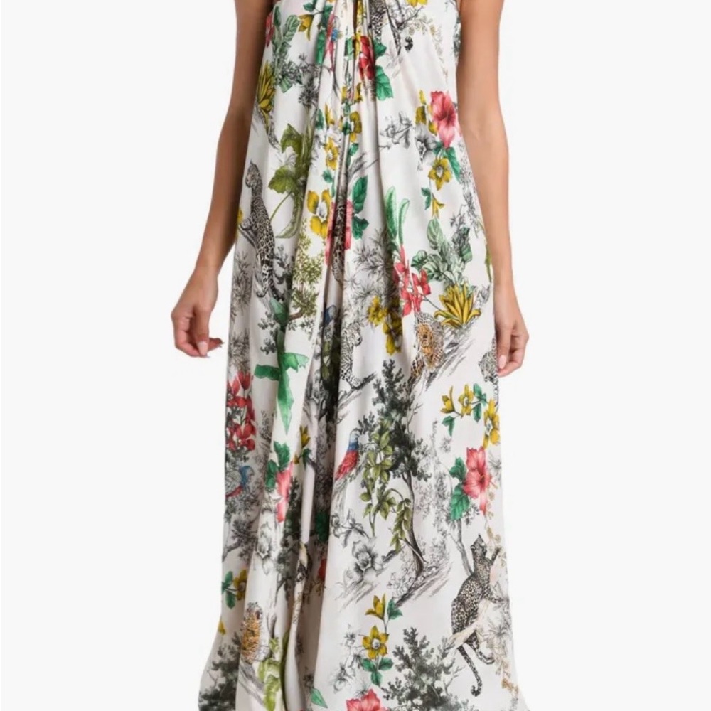 L'Agence Geneva Jungle Floral Cover-Up Dress. - Picture 2 of 6